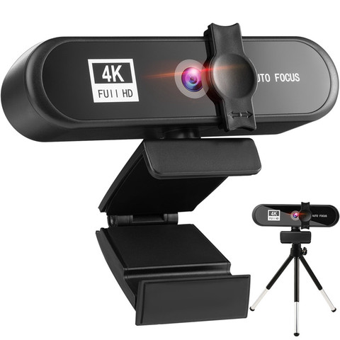 In Stcok-cámara Web para PC de conferencia, Webcam con autoenfoque, USB, 2K, 4K, para ordenador portátil de escritorio, oficina, reunión en casa, con micrófono, 1080P, HD ► Foto 1/6