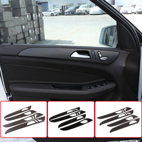 Para Mercedes benz GLE clase GL GLS320 400, 2012-2022 ABS negro Interior de la puerta del Panel de la decoración recorte cubierta Accesorios ► Foto 1/6