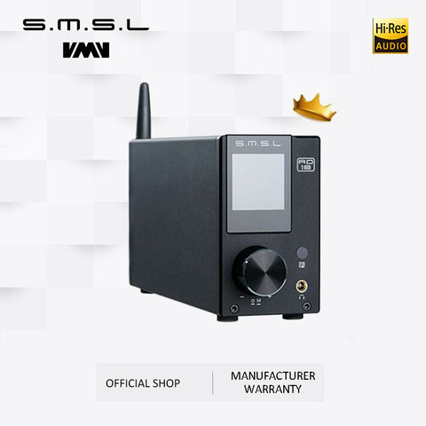 AMPLIFICADOR ESTÉREO DE Audio HI-FI SMSL AD18 con 4,2 Bluetooth compatible con apt-x, amplificador de potencia Digital USB DSP 2,1 para altavoz ► Foto 1/6