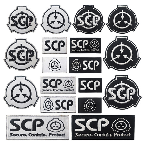 SCP Fundación logotipo bordado parche de Velcro sobrenatural amantes brazalete con insignia apliques para chaqueta Jeans bolso mochila ropa ► Foto 1/6