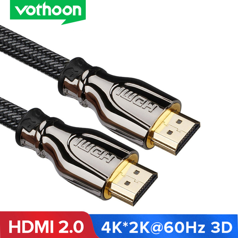 Vothoon 4K 60Hz 2,0 HDMI Cable HDMI a HDMI Cable Ethernet para PS3 proyector HD LCD Apple TV ordenador portátil a Visualizador ► Foto 1/6
