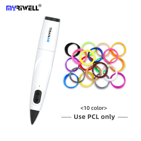 Myriwell-pluma de dibujo de grafiti 3D, pluma de impresión 3D con Cable USB, filamento PCL, juguete educativo para niños principiantes ► Foto 1/6