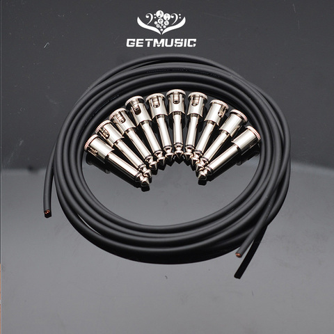 DIY guitarra sin soldadura Pedal parche Cable placa cobre Cable Kit 10ft 10 Strait Audio sin soldadura 6,35 Mono Plugs ► Foto 1/5