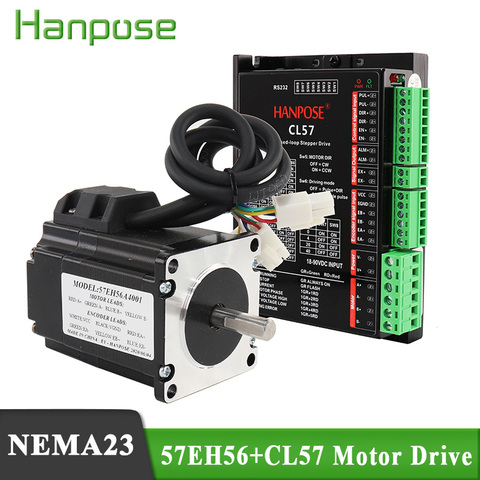 Nema23-motor paso a paso de circuito cerrado 1.3N.m, 4A, 56mm y CL57, servocontrolador híbrido, juego de controladores CNC ► Foto 1/6