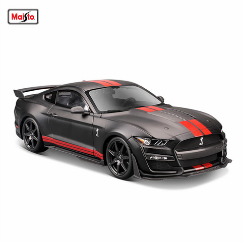 Maisto 1:18 Super nuevo producto negro 2022 Mustang Ford Shelby GT500 deportes coche Aleación de simulación colección de modelos de coches juguetes de ► Foto 1/6