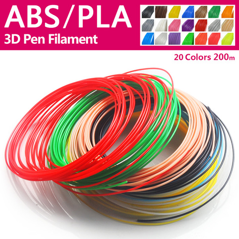 Filamento de impresora 3d pla/abs, 1,75mm, 20 colores, 1,75mm, pluma 3d de plástico, filamento abs, producto de calidad ► Foto 1/1
