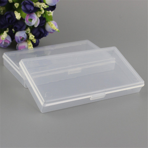 Caja de almacenamiento de plástico transparente de PP para juegos de mesa, cajas de tarjetas, accesorios, organizador, Estuche portátil, 14,7x7,8x2cm, 3 uds. ► Foto 1/6