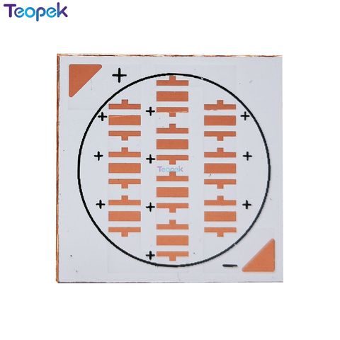 10 Uds 24*24*1,6 MM cobre led PCB tabla Led disipador de calor separación térmica COB Led Base For10D Cree XPE XTE XPG 3535 LED DIY ► Foto 1/6