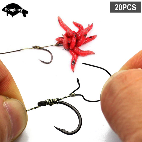 20 piezas de pesca de carpa con Clip, anzuelos de anillo, Pin de Boilie, cebo vivo, anzuelo, aparejo para el pelo ► Foto 1/6