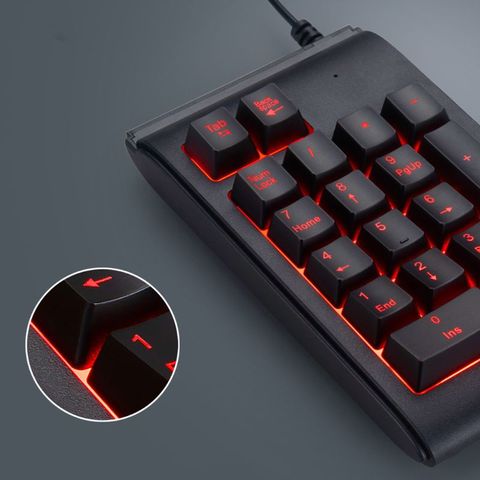 Teclado retroiluminado RGB de tres colores con cable USB teclado numérico a prueba de agua teclado numérico Mini teclado numérico teclas digitales multifuncionales R9JA ► Foto 1/6