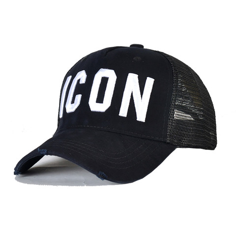 DSQICOND2-gorra de béisbol con letras bordadas para Hombre y mujer, sombrero de béisbol con letras bordadas, malla DSQ, Hip Hop, unisex ► Foto 1/6