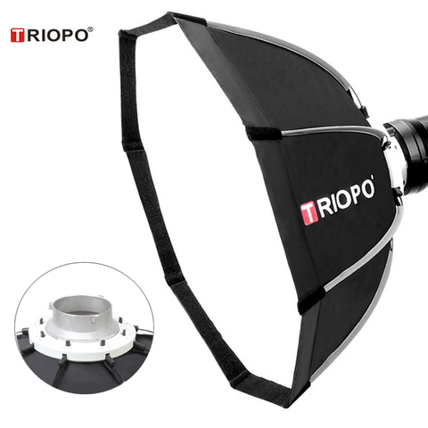 Triopo-paraguas portátil Bowens de 65cm, Softbox de montaje octagonal + bolsa de transporte para Flash de estudio fotográfico, fotografía al aire libre ► Foto 1/6