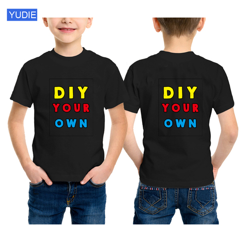 Camiseta de impresión personalizada para niños, ropa de cumpleaños de bebé, camisetas de tu propio diseño, camisa escolar para niños y niñas ► Foto 1/6