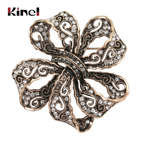 Kinel-broche con flor de cristal Vintage para mujer, broche con patrón de cachemir de Arabia, joyería con solapa, novedad de 2022 ► Foto 1/6