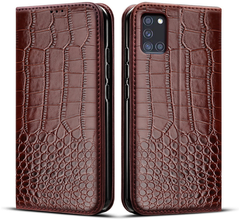 Funda de cuero con tapa de silicona para Samsung Galaxy A31, carcasa con tarjetero de 31 SM-A315F y 6,4 pulgadas ► Foto 1/5