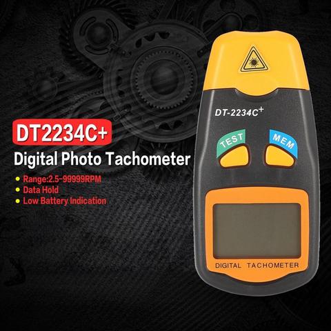 2022 DT2234C + LCD Digital de mano Mini láser sin contacto foto tacómetro RPM medición de velocidad velocímetro 2,5 ~ 99999RPM ► Foto 1/6