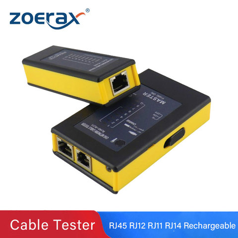 Zoerax-Tester de Cable de red recargable, RJ45, RJ11RJ12, red LAN, Ethernet, RJ45, probador de Cable, herramienta de red LAN, reparación de red ► Foto 1/6