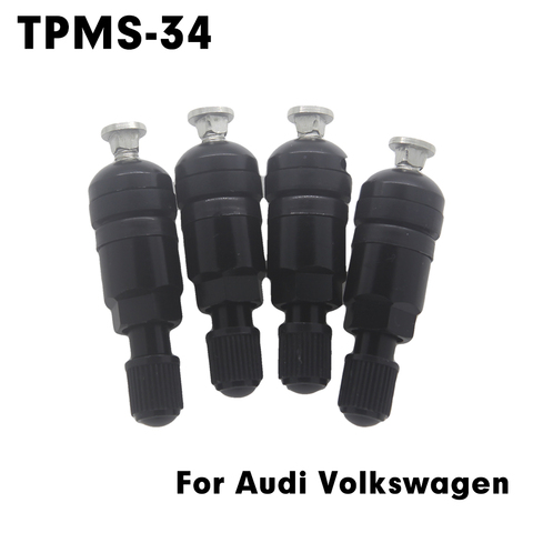 TPMS-34 válvulas de neumáticos para Audi Volkswagen Porsche BMW coche aluminio vástago de válvula neumático Kit de Sensor de presión de neumáticos válvulas ► Foto 1/6