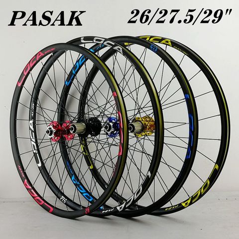 PASAK-freno de disco de 4 rodamientos para bicicleta de montaña, juego de rueda ultraligera de 6 mordazas de 26/27, 5/29 pulgadas, 1650g ► Foto 1/6