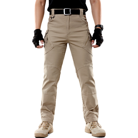 Pantalones tácticos militares de combate para hombre, pantalones militares del Ejército SWAT, Cargo, algodón, informales, Pro IX9, envío directo ► Foto 1/6
