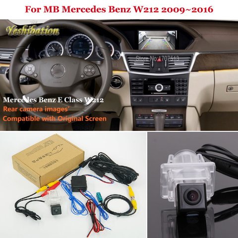 Yeshibation vista trasera de coche inversa juegos de cámara para MB Mercedes Benz W212 2009 ~ 2016 RCA y Original Compatible con pantalla ► Foto 1/5