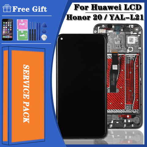 100% nuevo Original para Huawei Honor 20 Pantalla LCD de montaje de digitalizador con pantalla táctil de pantalla para Honor20 YAL-L21 YAL-AL00 pantalla ► Foto 1/6