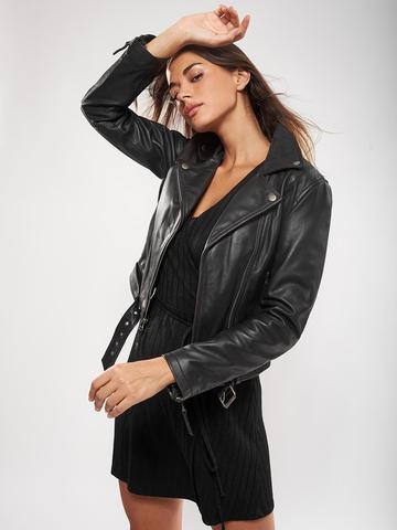 VAINAS-Chaqueta de cuero auténtico para mujer, de marca europea, chaquetas de motos de cuero genuino ► Foto 1/6