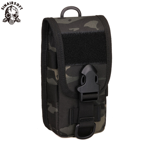 SINAIRSOFT al aire libre 5,8 pulgadas Universal bolsa táctica de ejército para móviles enganche para el teléfono funda bolsa Molle Correa fundas de teléfonos celulares ► Foto 1/6