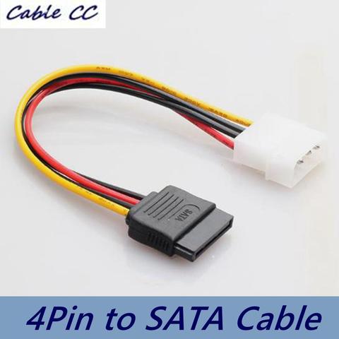 Cable de extensión de alimentación SATA, Serial ATA de 15 pines para Molex IDE de 4 pines, el mejor precio para la fuente de alimentación Madre del disco duro HDD ► Foto 1/5