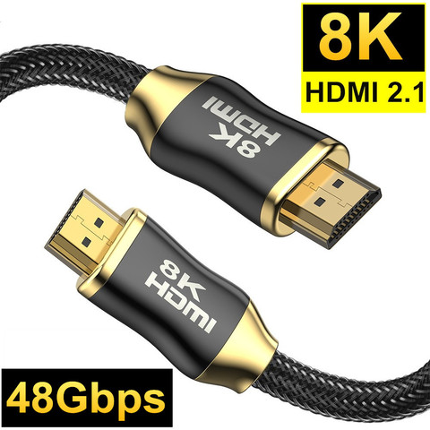 8K compatible con HDMI a HDMI Cable de 8K @ 60Hz 4K @ 120Hz para Cable de Audio para TV MI caja de Sony HDMI 2,0 4K60Hz interruptor PS4 PS5 8K HDMI2.1 ► Foto 1/6