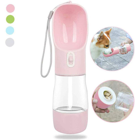 Botella de agua portátil para perros y gatos, alimentador de agua con anillo de sellado de silicona para caminar y viajar, novedad ► Foto 1/6