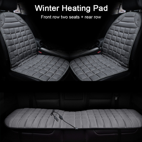 Funda de cojín de asiento de coche con calefacción de 12V, fundas de invierno para asientos, cojines accesorios para casa y oficina ► Foto 1/6