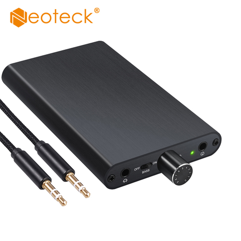 Neoteck-AMPLIFICADOR DE AURICULARES HiFi portátil, 16-300 Ohm, con batería de 3000mAh y interruptor de ganancia ► Foto 1/6