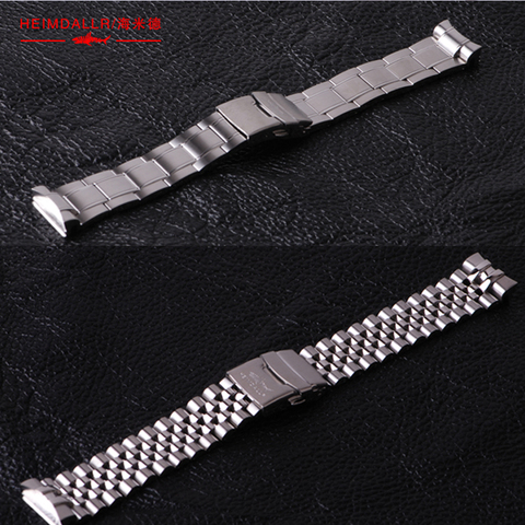 Heimdallr-pulsera de acero inoxidable cepillado para hombre, brazalete de 20mm de ancho, SBDX001, hebilla de despliegue, adecuada para reloj ► Foto 1/6