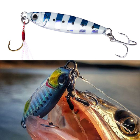 Hunthouse de Metal fundido de la plantilla de Metal 15/25/30/45g costa de cable de Jigging duro mar señuelo para pesca de lubina cebo Artificial, LW801 ► Foto 1/6