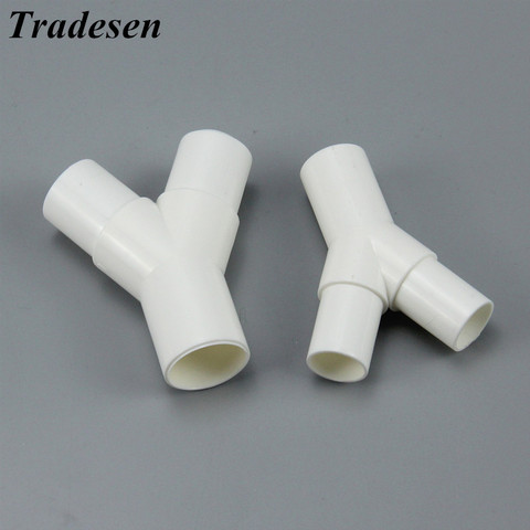 1 Uds PVC Tradesen 16mm/20mm de plástico en forma de Y tres de la horquilla de la tubería de agua Y Conector en T cable para acuario ventanas adaptador de tubo ► Foto 1/4