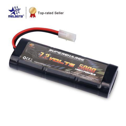 Melasta-Batería de repuesto con conector de descarga Tamiya, 7,2 V, 5000mAh, NiMH, RC, para juguetes de carreras, coches, barcos y aviones, envío gratis ► Foto 1/6