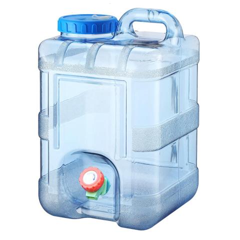 Contenedor de agua portátil para conducción de coche, cubo de agua para PC, tanque de agua espesado para acampada con grifo, jarra de agua, contenedor de almacenamiento, 10L ► Foto 1/6