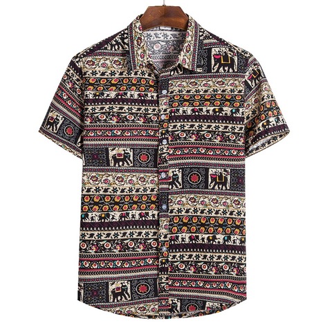 Camisas de manga corta con estampado de joditty 2022 para hombre, camisas hawaianas para hombre, camisetas geométricas de verano de talla grande, 5XL ► Foto 1/6