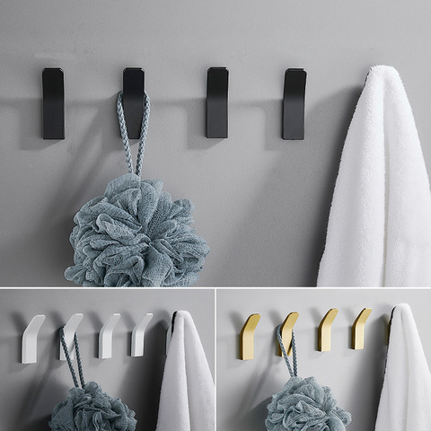 Colgador de bolsas de ropa autoadhesivo, gancho de cocina para almacenamiento de toallas, para baño, gancho de pared moderno, accesorios de baño ► Foto 1/6