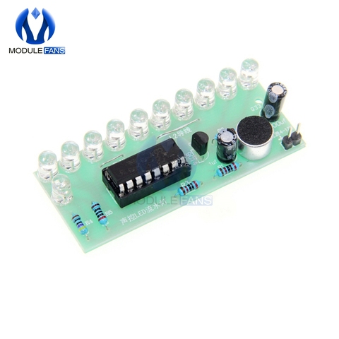 Kit de luz LED para agua activada por voz CD4017, Control de farol, producción electrónica divertida, enseñanza, entrenamiento, módulo electrónico Diy ► Foto 1/3