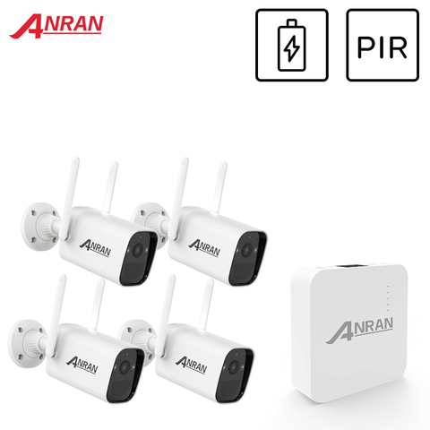 ANRAN-Sistema de videovigilancia inalámbrico con batería de 3MP, videocámara de exterior, Audio, impermeable, visión nocturna, recarga, aplicación cctv ► Foto 1/6