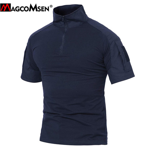 MAGCOMSEN-Camiseta táctica de camuflaje para hombre, camisa de manga corta de combate, de ejército militar, entrenamiento de caza, Verano ► Foto 1/6