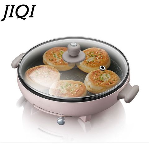 JIQI-máquina eléctrica para hornear Pan y huevos, máquina multifunción para hacer crepes, Pizza, tortilla, sartén ► Foto 1/4