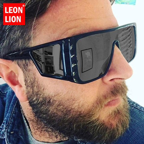 LeonLion-gafas De Sol De gran tamaño para hombre y mujer, anteojos De Sol cuadrados, Estilo Vintage, De lujo, 2022 ► Foto 1/6