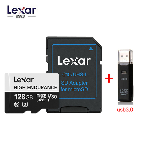 Lexar 32/64/128GB MicroSD C10 U3 coche grabadora de conducción de memoria coche U3 lectura 100 MB/S por escrito 30 MB/S (alta resistencia) ► Foto 1/6