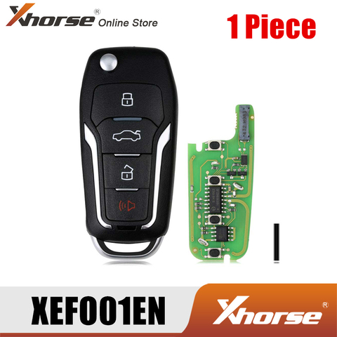 Xhorse-llave superremota XEFO01EN para Ford Flip, 4 botones, Chip integrado, versión en inglés ► Foto 1/5