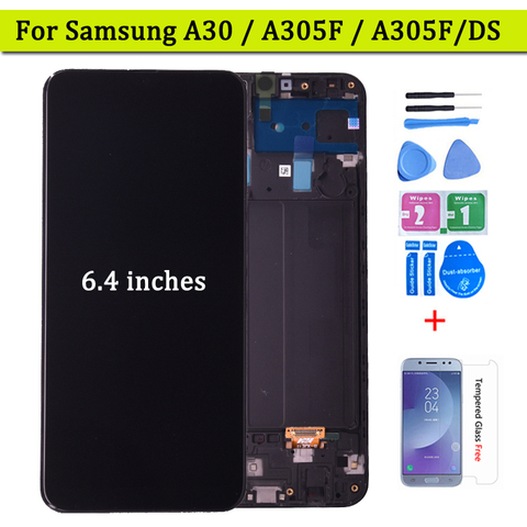 Pantalla LCD de 6,4 pulgadas para móvil, montaje de digitalizador con pantalla táctil, para SAMSUNG GALAXY A30, A305, DS, A305FN, A305G, A305GN, A305YN ► Foto 1/6