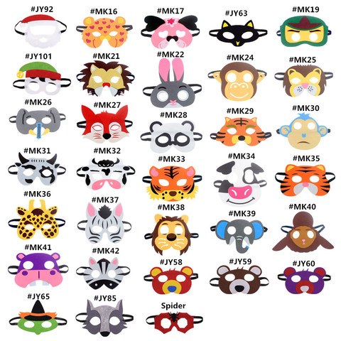 Mascarilla de Super héroe para niños, máscara de cara de Lobo, Panda, animales, jirafa, Tigre, disfraz de cumpleaños, antifaz para baile de máscaras ► Foto 1/6