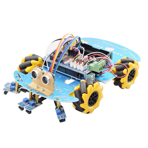 Línea de seguimiento para evitar obstáculos inteligente Arduino rueda Mecanum Robot Kit de coche con Mega2560 de modulo de Sensor de seguimiento de ► Foto 1/6